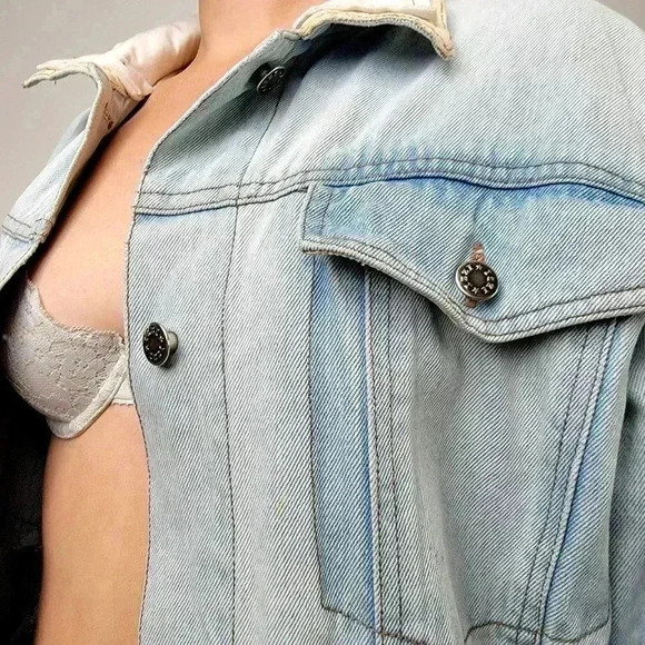 Vintage 90s IZZY Corduroy Denim Jean Jacket - S - Picture 8 of 11